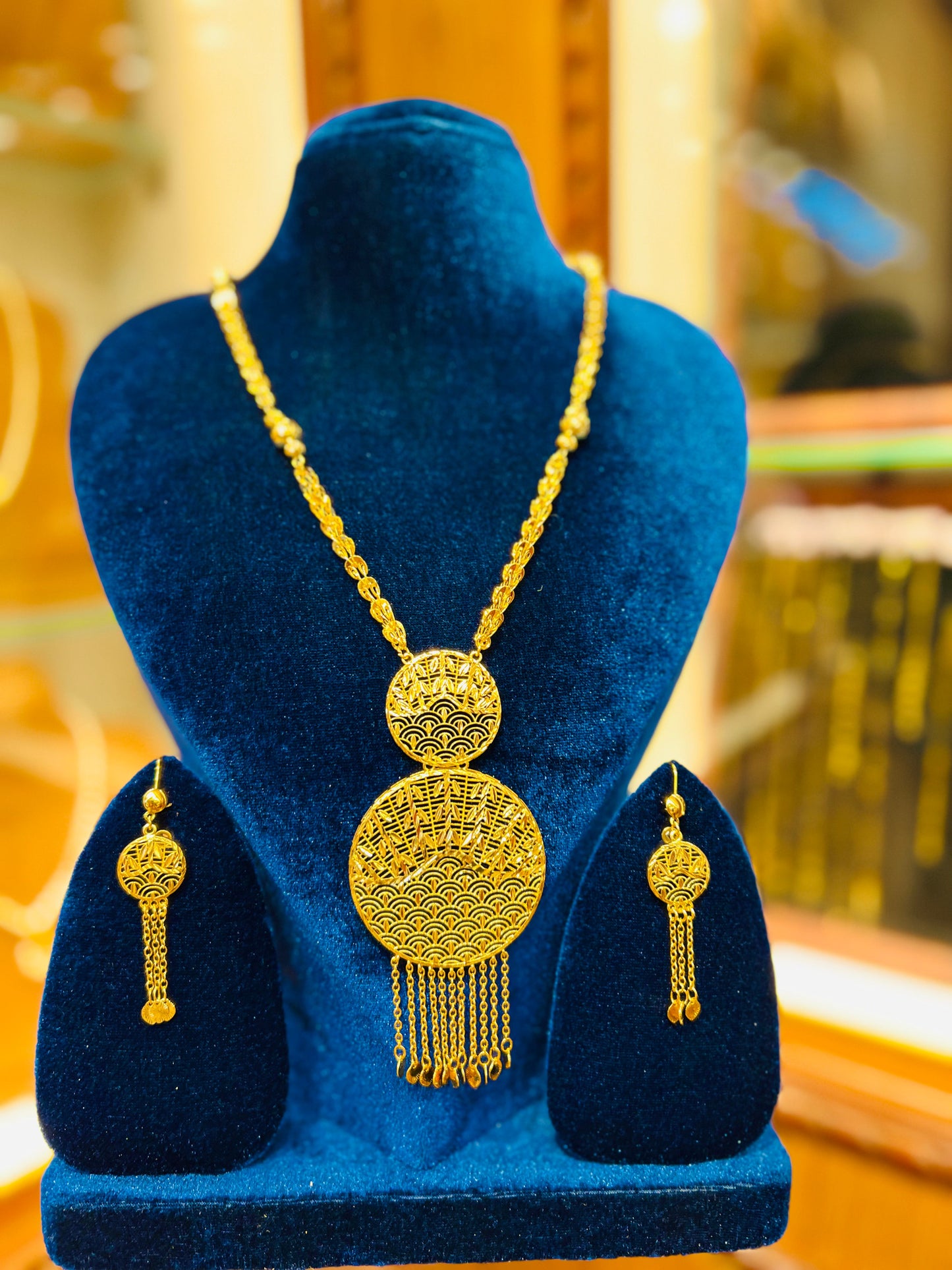 Gold Plated Traditional Mop Chain Mirpur Jewelry City