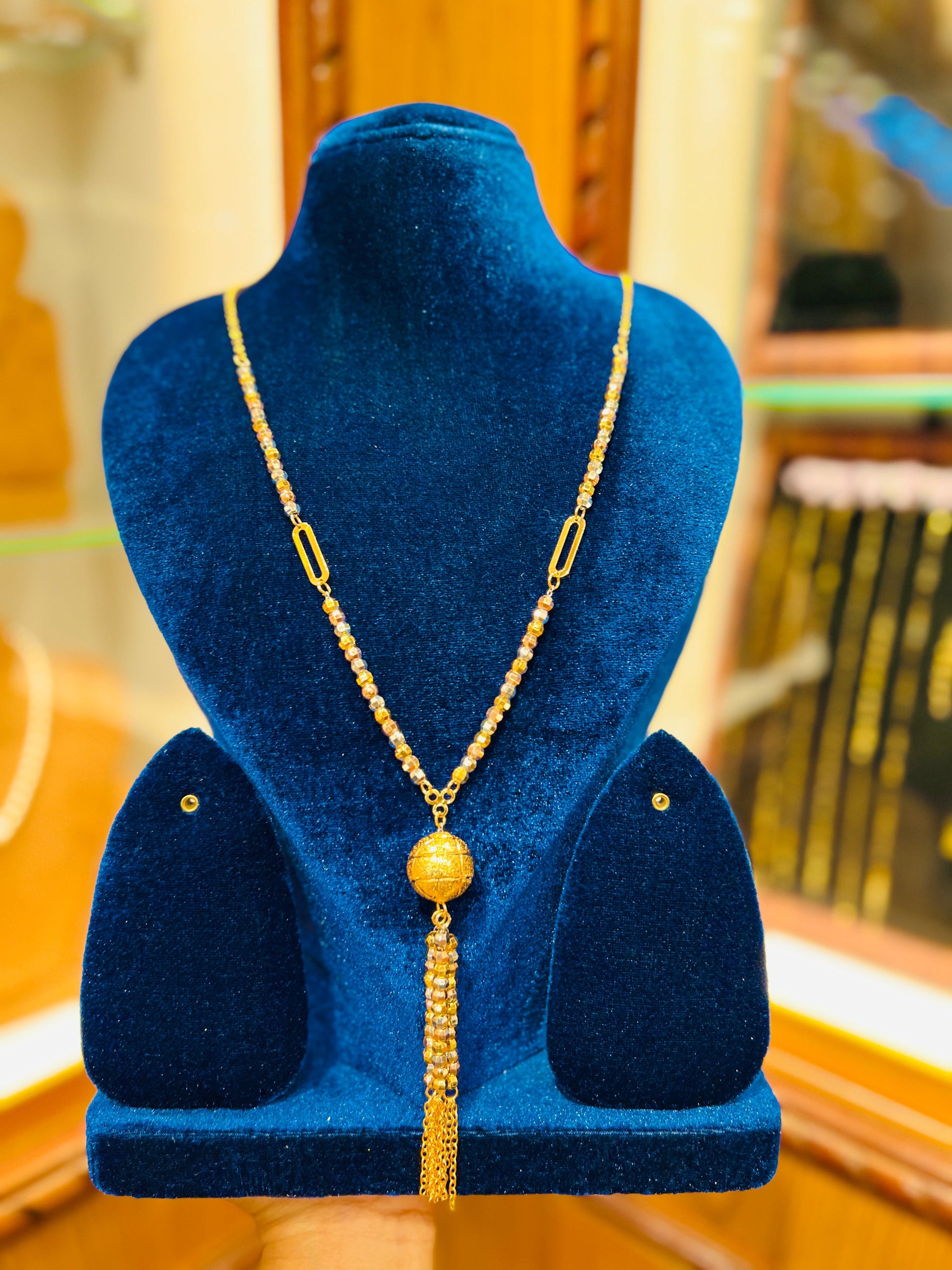 Gold Plated Cultural Event Mop Chain for Women Mirpur Jewelry City