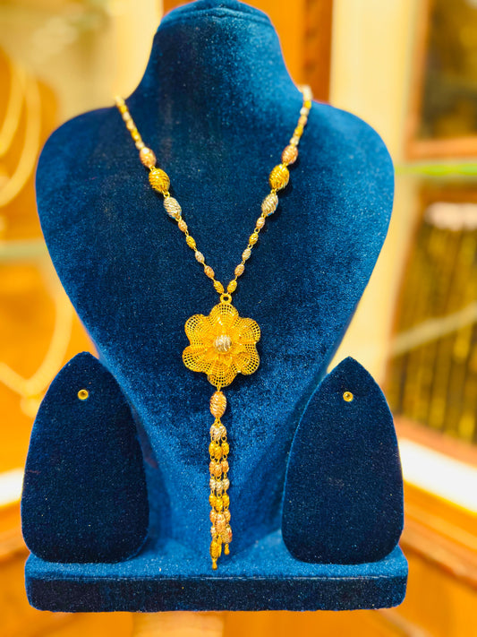Gold Plated Festive Collection Mop Chain for Women Mirpur Jewelry City