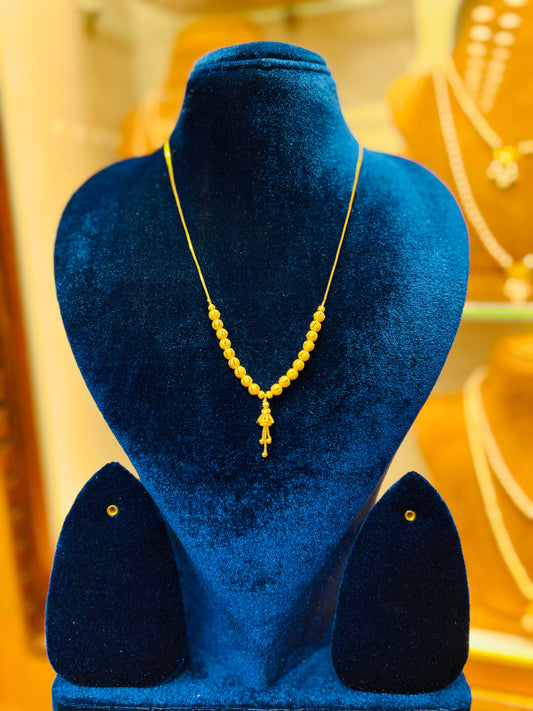 Gold Plated Puja & Festival Special Mop Chain Mirpur Jewelry City