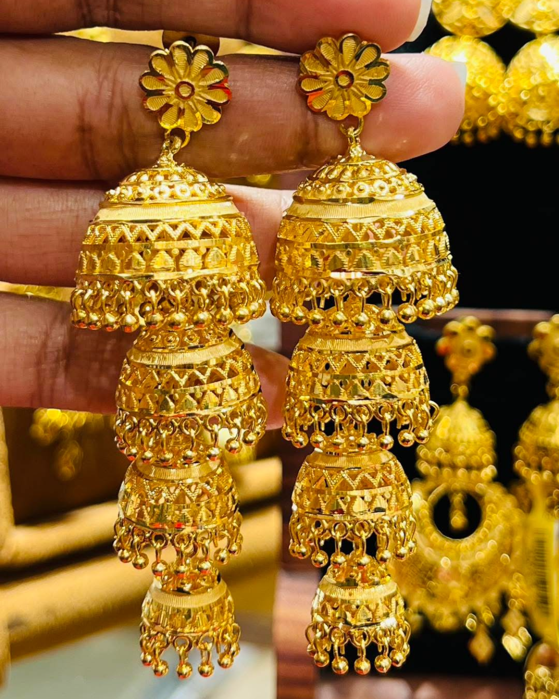 Classic Indian Style Jhumka Earrings Mirpur Jewelry City