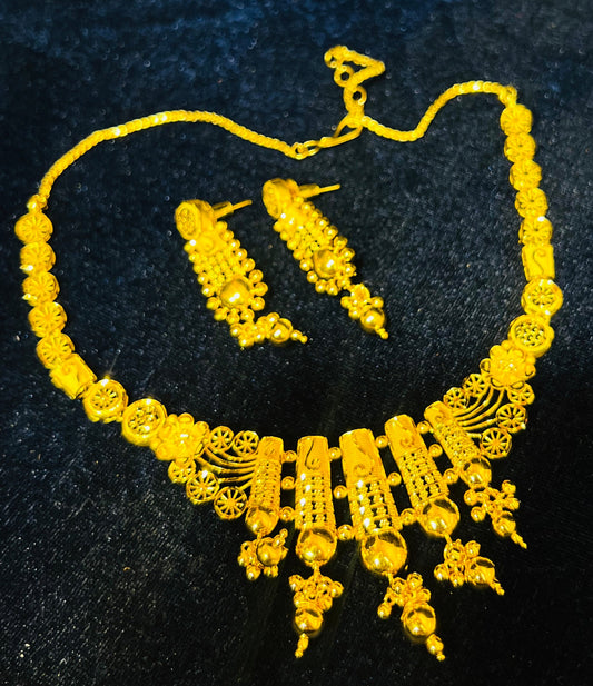 Premium 22k Gold Plated Necklace for Party & Bridal Mirpur Jewelry City