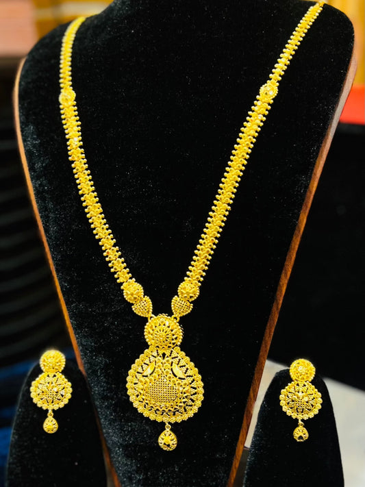 22K Gold Plated Bridal Shita Necklace Set | Bridal Wedding Jewelry Mirpur Jewelry City
