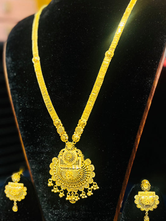 22K Gold Plated Bridal Shita Necklace Set | Bridal Wedding Jewelry Mirpur Jewelry City