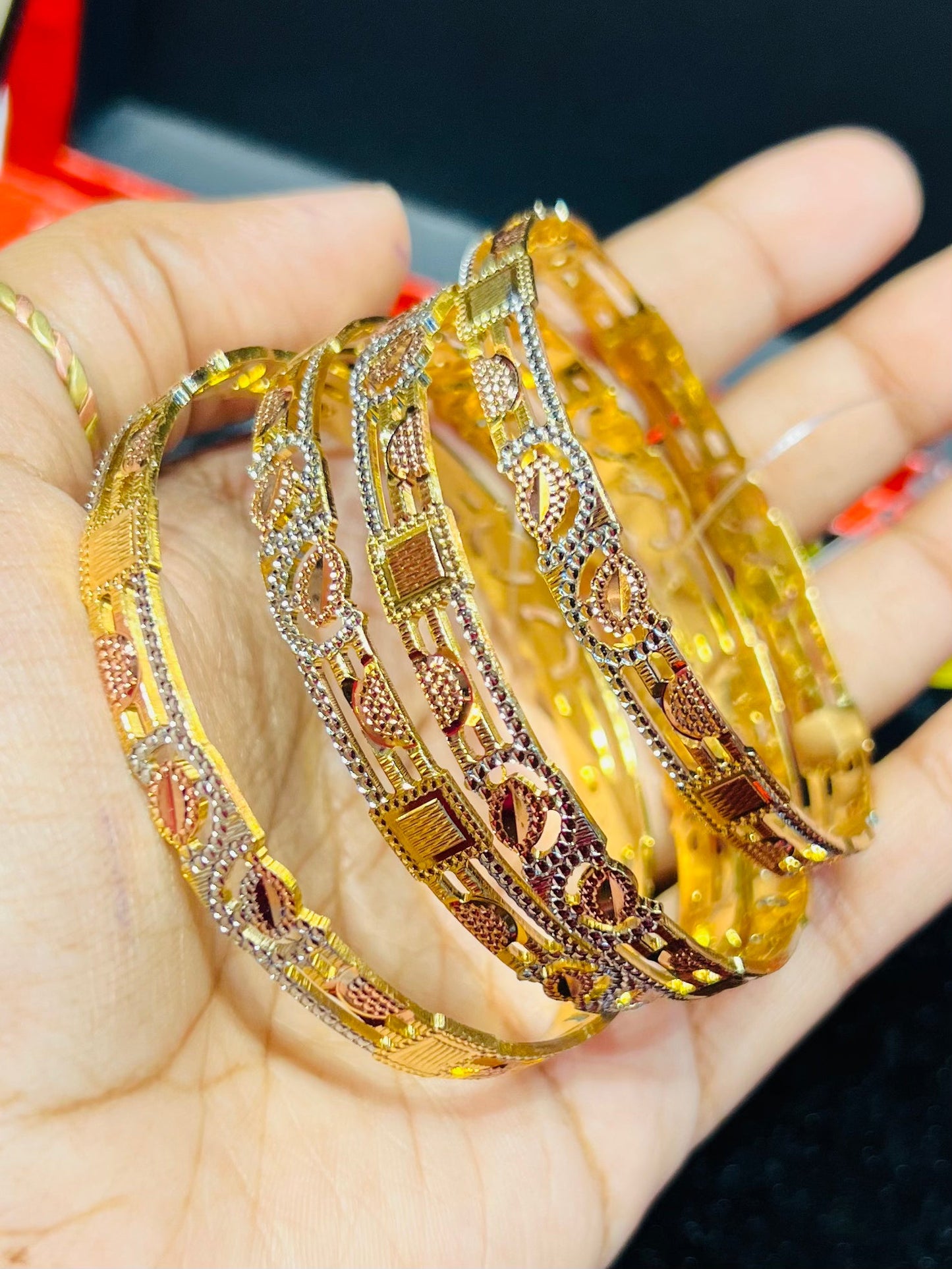 Gold Plated Traditional Churi Set – Ethnic Bangles for Women Mirpur Jewelry City