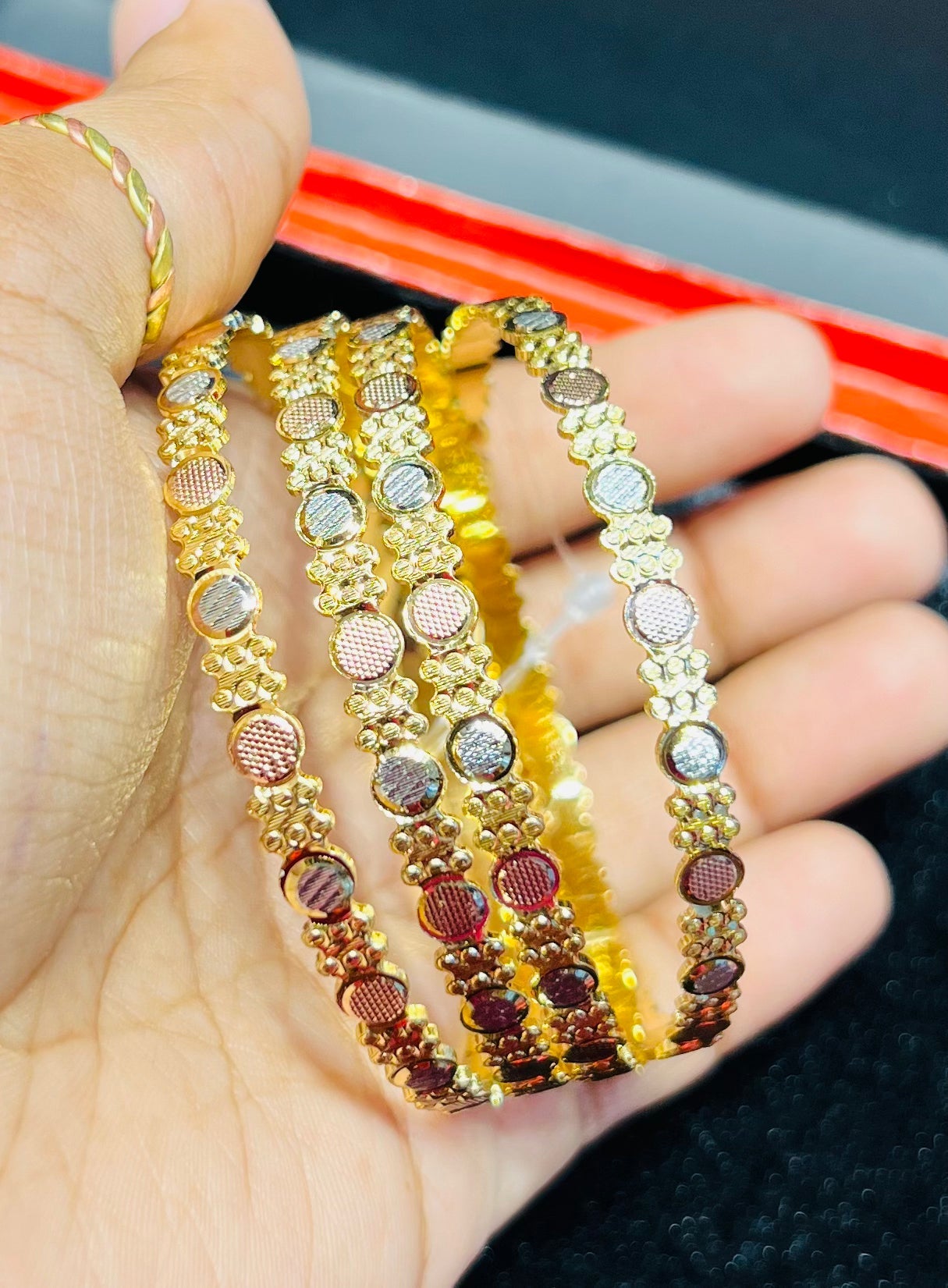 Gold Plated Simple Traditional Churi Set for Women Mirpur Jewelry City