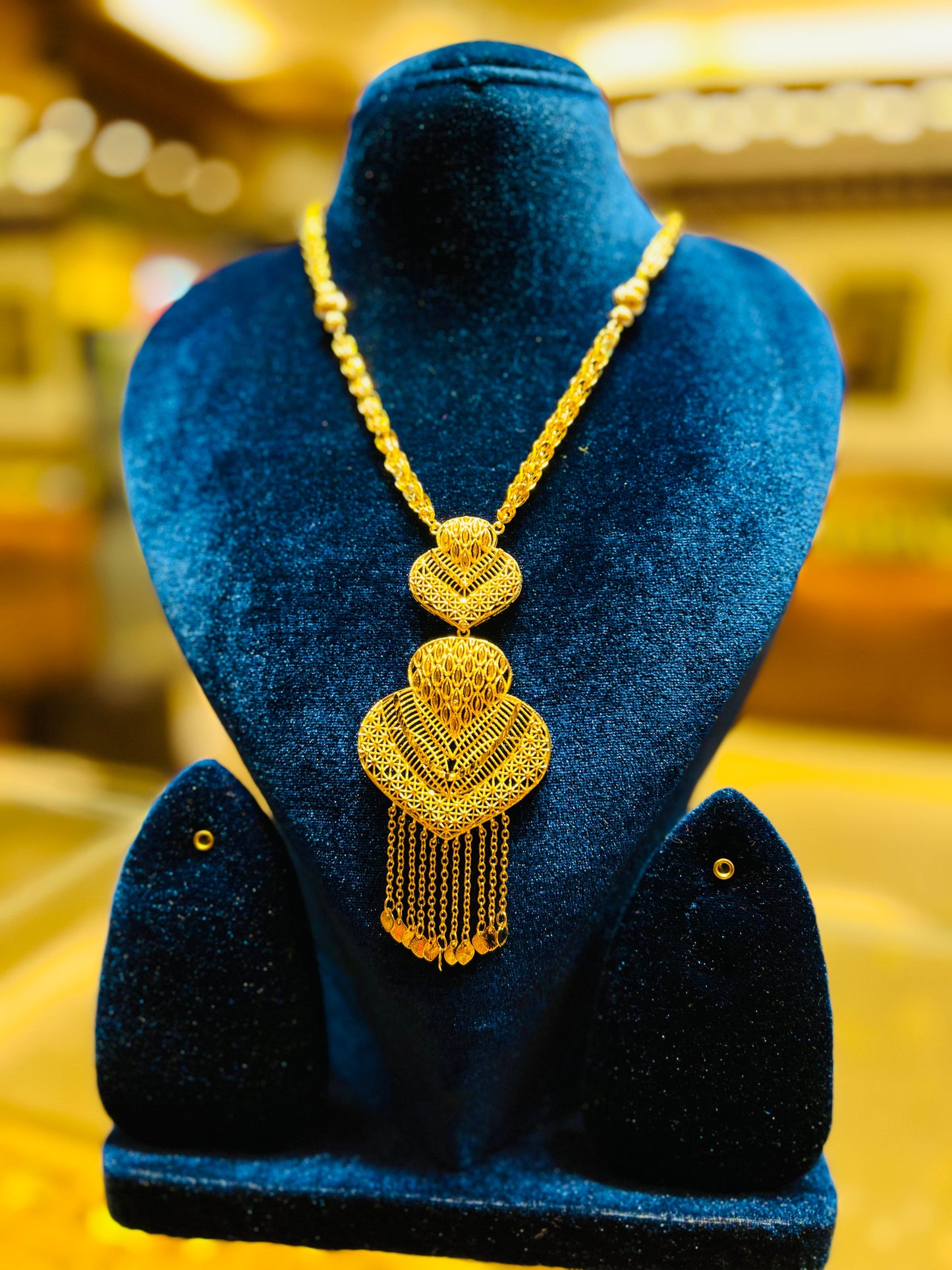 Gold Plated Heavy Look Mop Chain for Women Mirpur Jewelry City