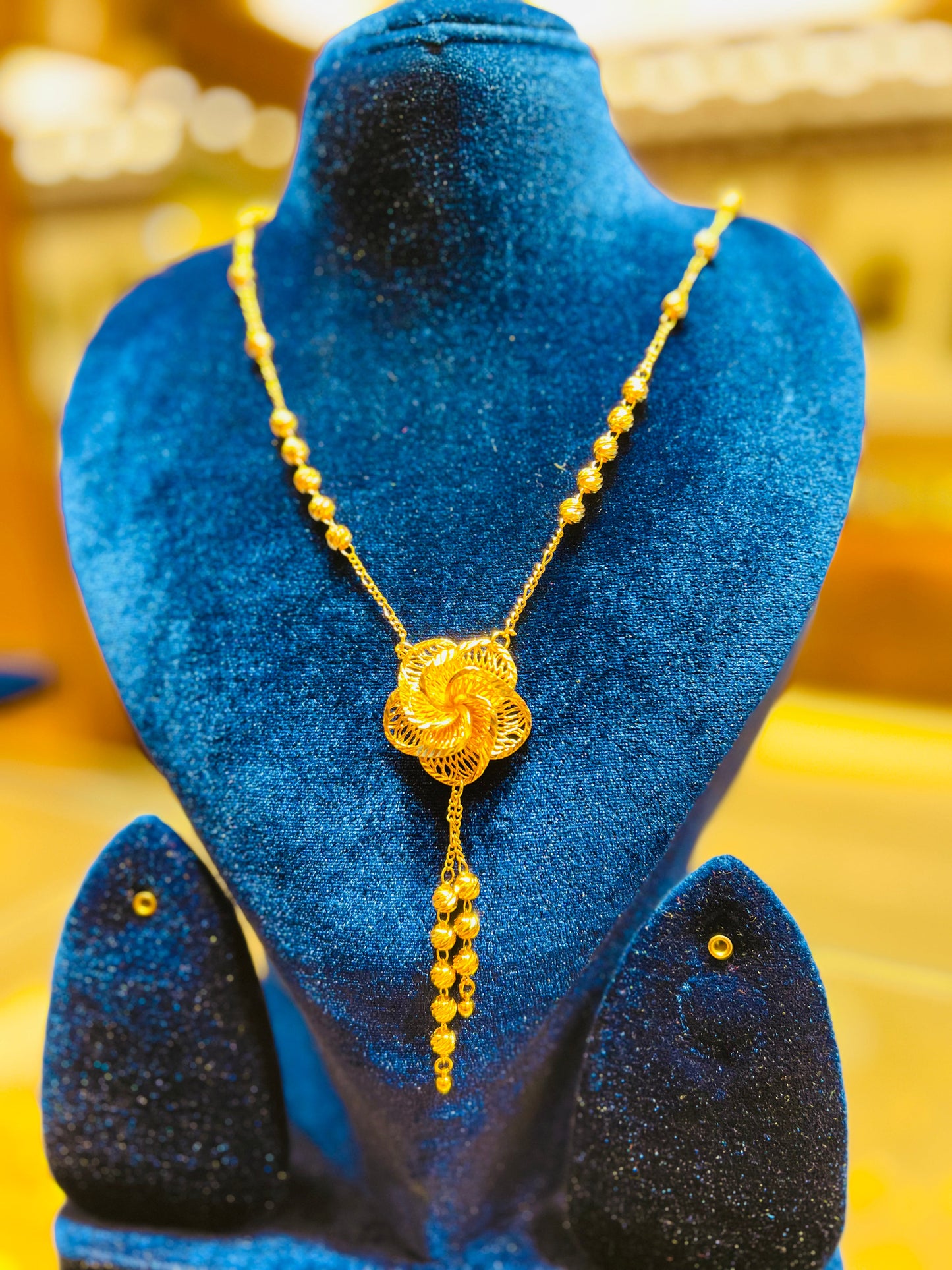 Gold Plated Royal Look Mop Chain for Women Mirpur Jewelry City