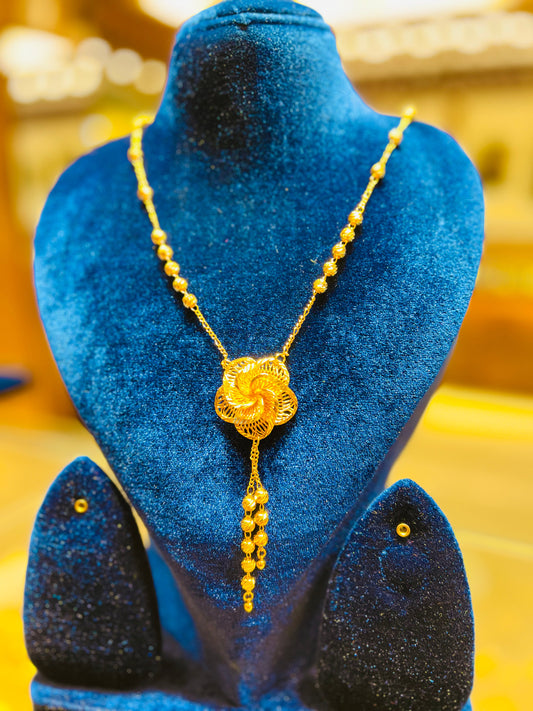 Gold Plated Royal Look Mop Chain for Women Mirpur Jewelry City