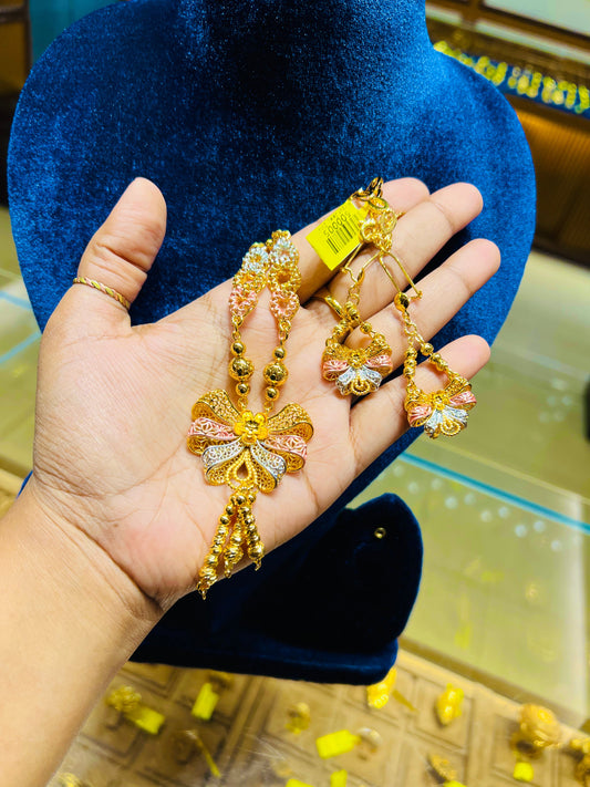 Gold Plated Mop Chain – Elegant Long Chain Mirpur Jewelry City