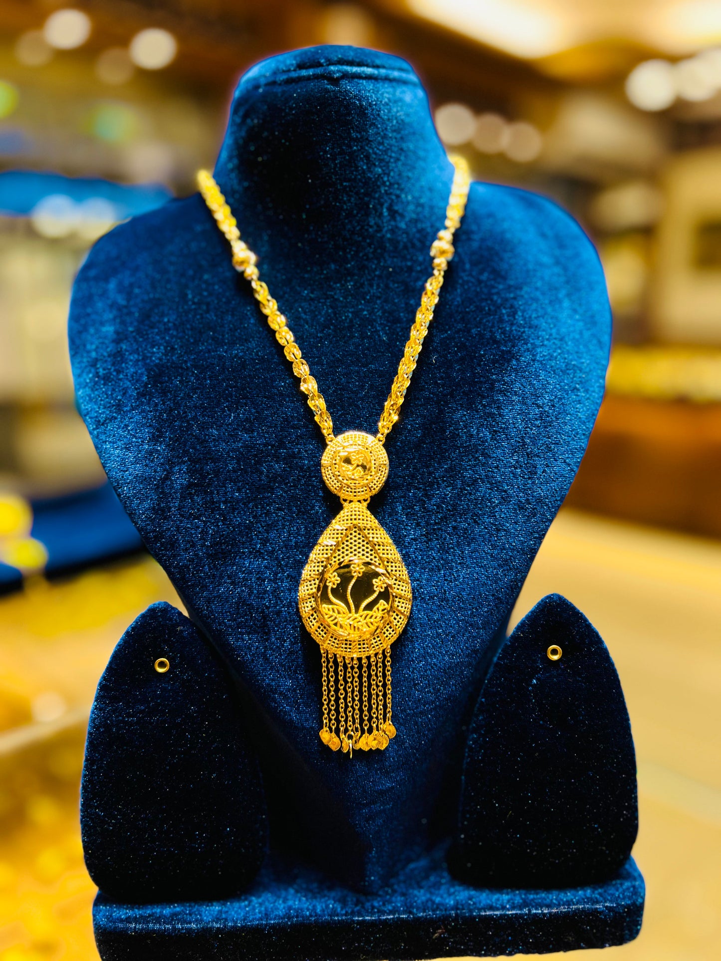 Gold Plated Simple Mop Chain for Festive Wear Mirpur Jewelry City