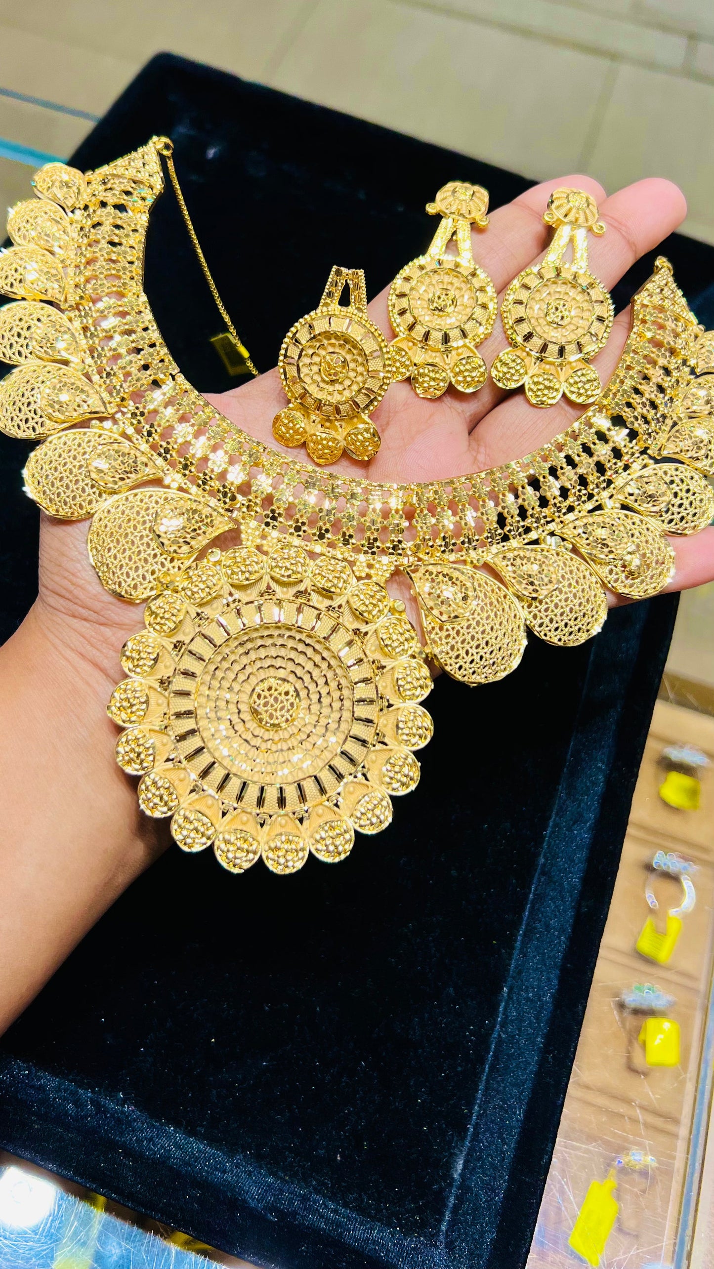 Gold Plated Design Necklace Set – Detailed Heritage Jewelry Mirpur Jewelry City