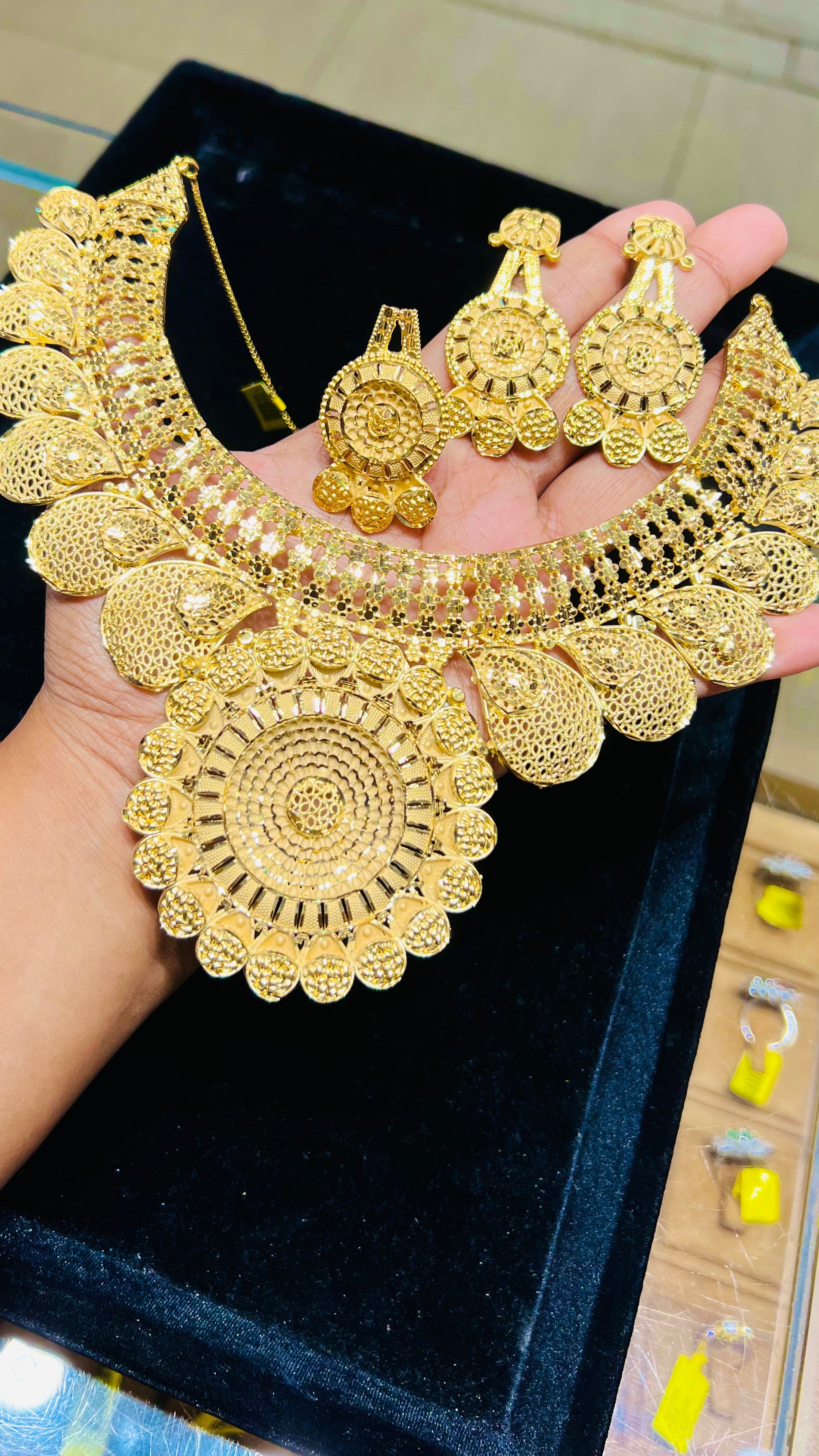 Gold Plated Design Necklace Set – Detailed Heritage Jewelry Mirpur Jewelry City