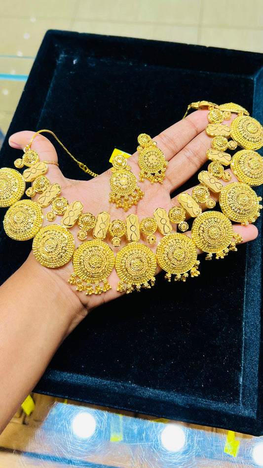 Gold Plated Rani Necklace – Royal Traditional Jewelry for Women Mirpur Jewelry City