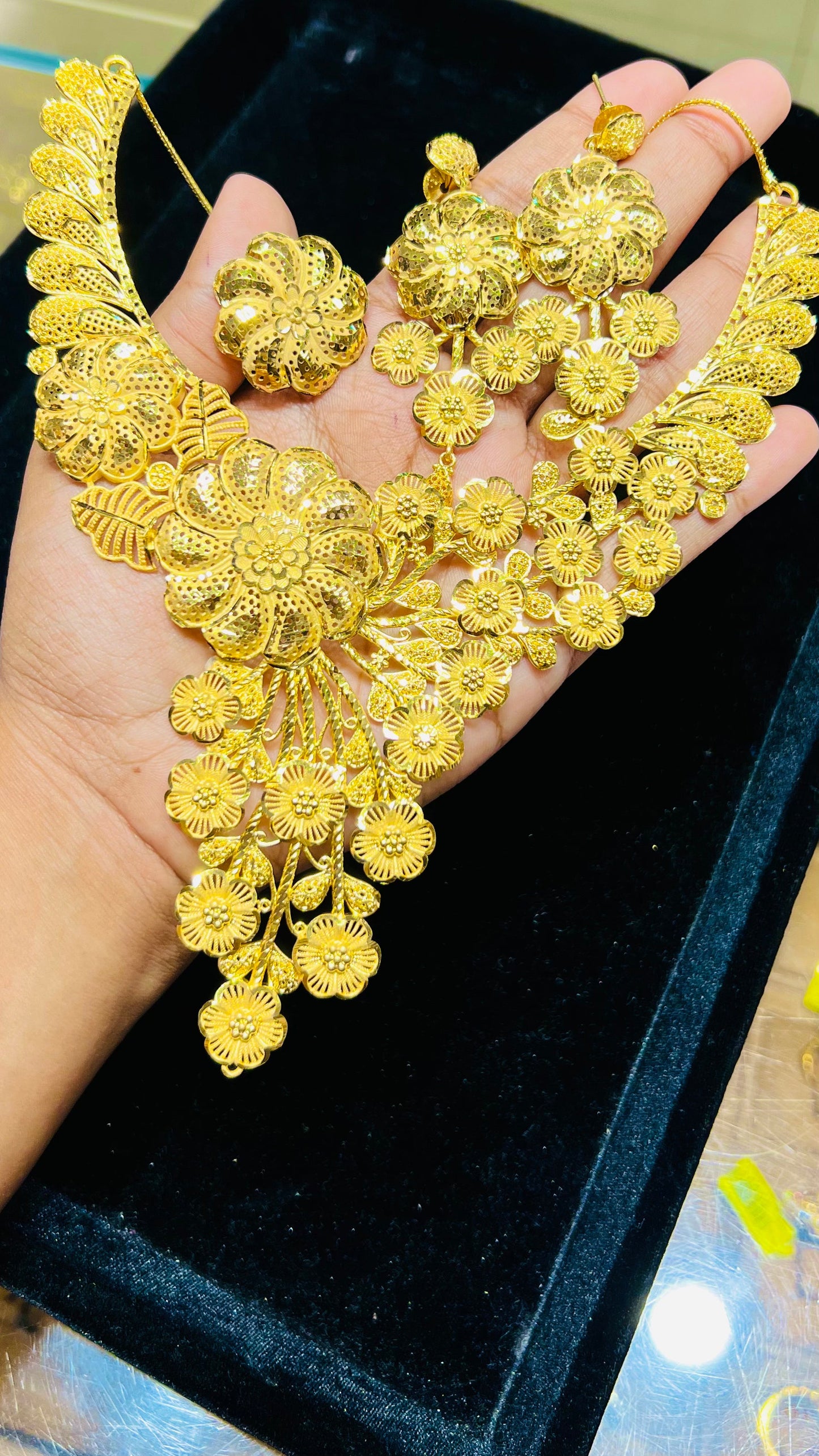 Gold Plated Necklace Set – Bridal Wedding Jewelry Mirpur Jewelry City