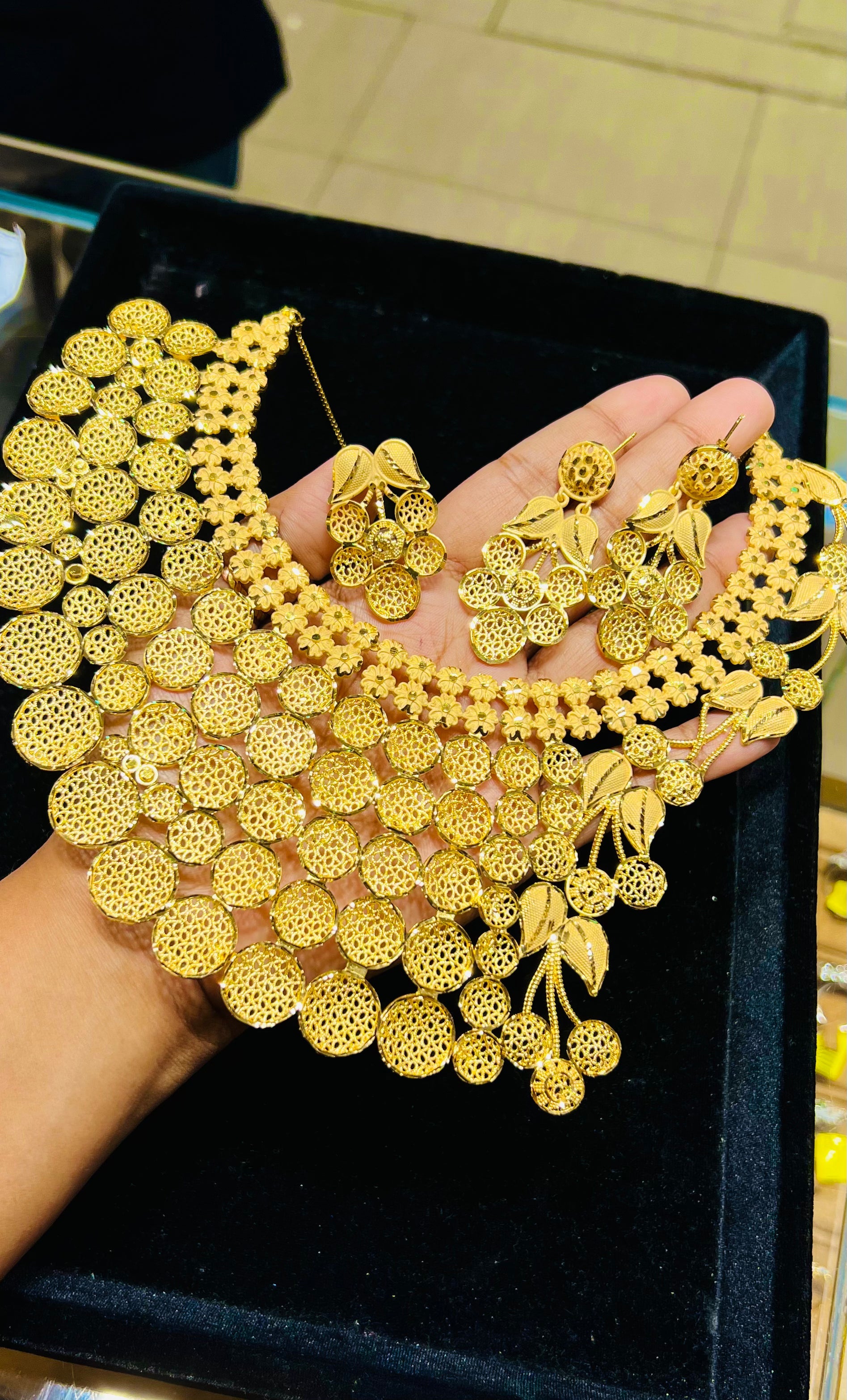 Gold Plated Rani Haar – Antique Finish Bridal Necklace Mirpur Jewelry City