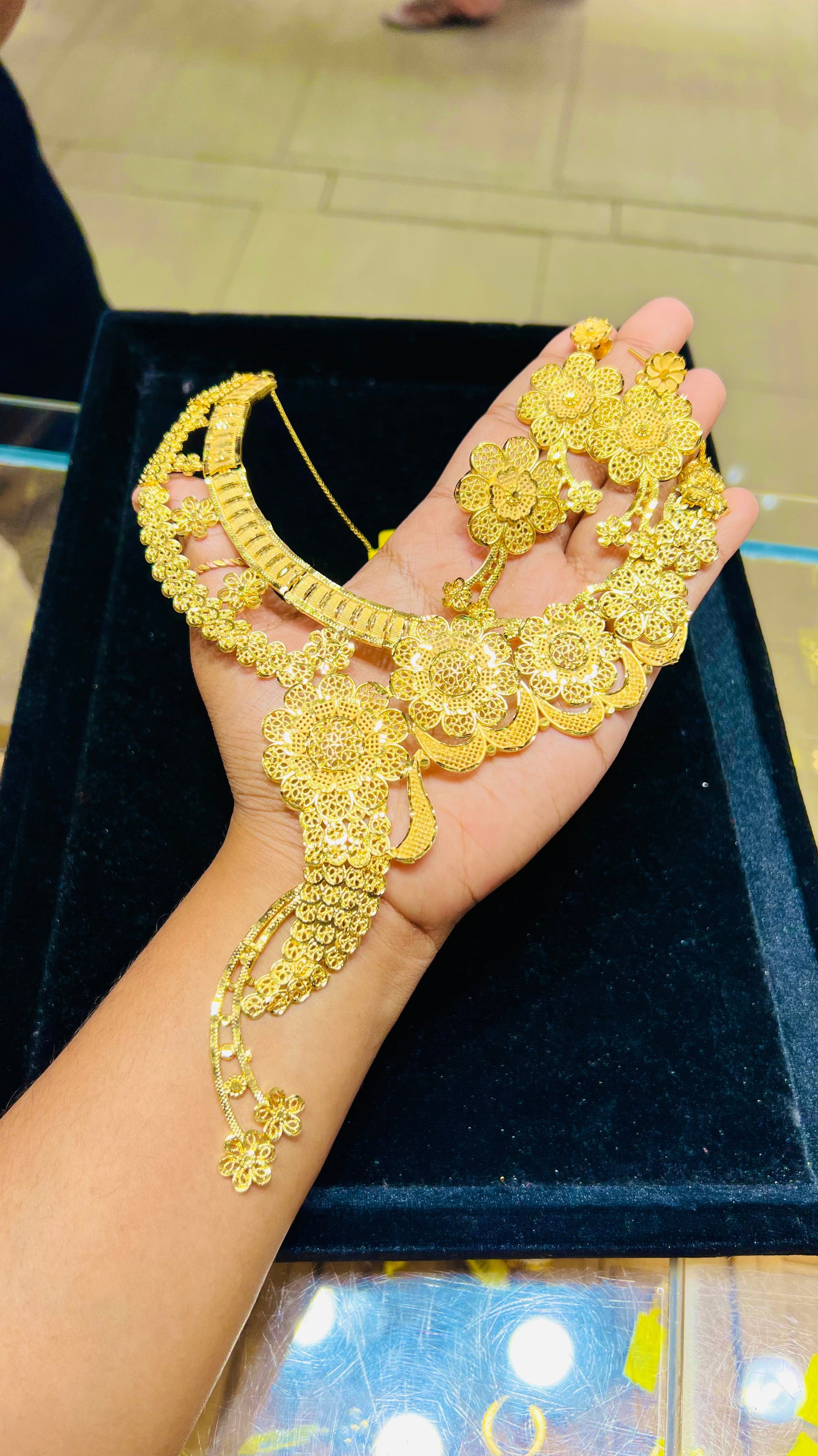 Gold Plated Layered Necklace Set – Trendy Designer Fashion Jewelry Mirpur Jewelry City