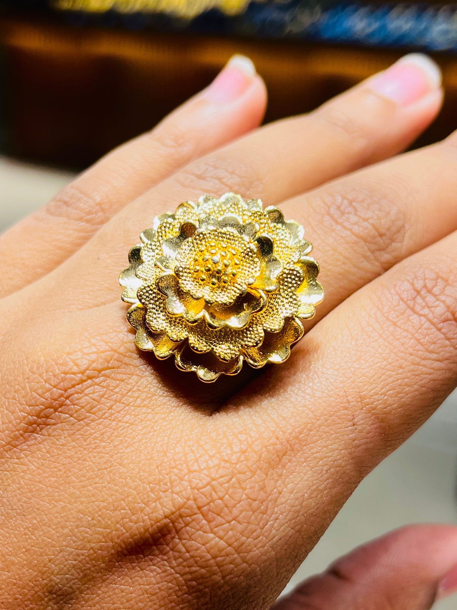 ✨ 22K Gold-Plated Elegant Ring | Long-Lasting Shine Mirpur Jewelry City