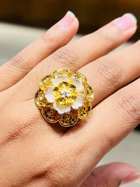 ✨ 22K Gold-Plated Elegant Ring for Women Mirpur Jewelry City