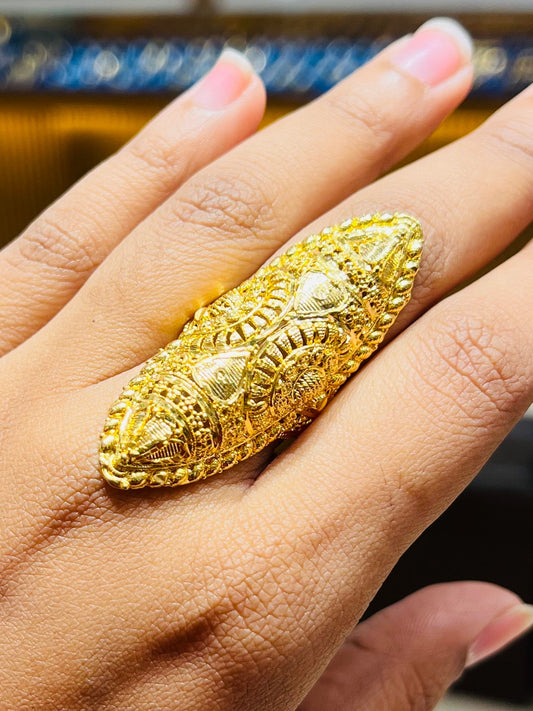 ✨ 22K Gold-Plated Elegant Ring for Women Mirpur Jewelry City