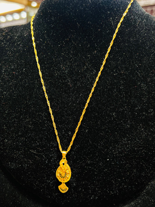 22K Gold Polish Premium Chain – Elegant & Classic Design Mirpur Jewelry City