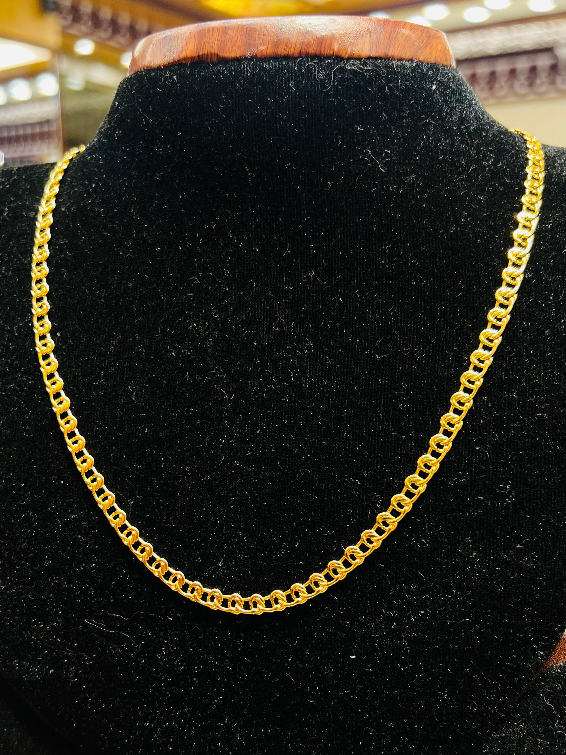 22K Gold Polish Premium Chain – Elegant & Classic Design Mirpur Jewelry City