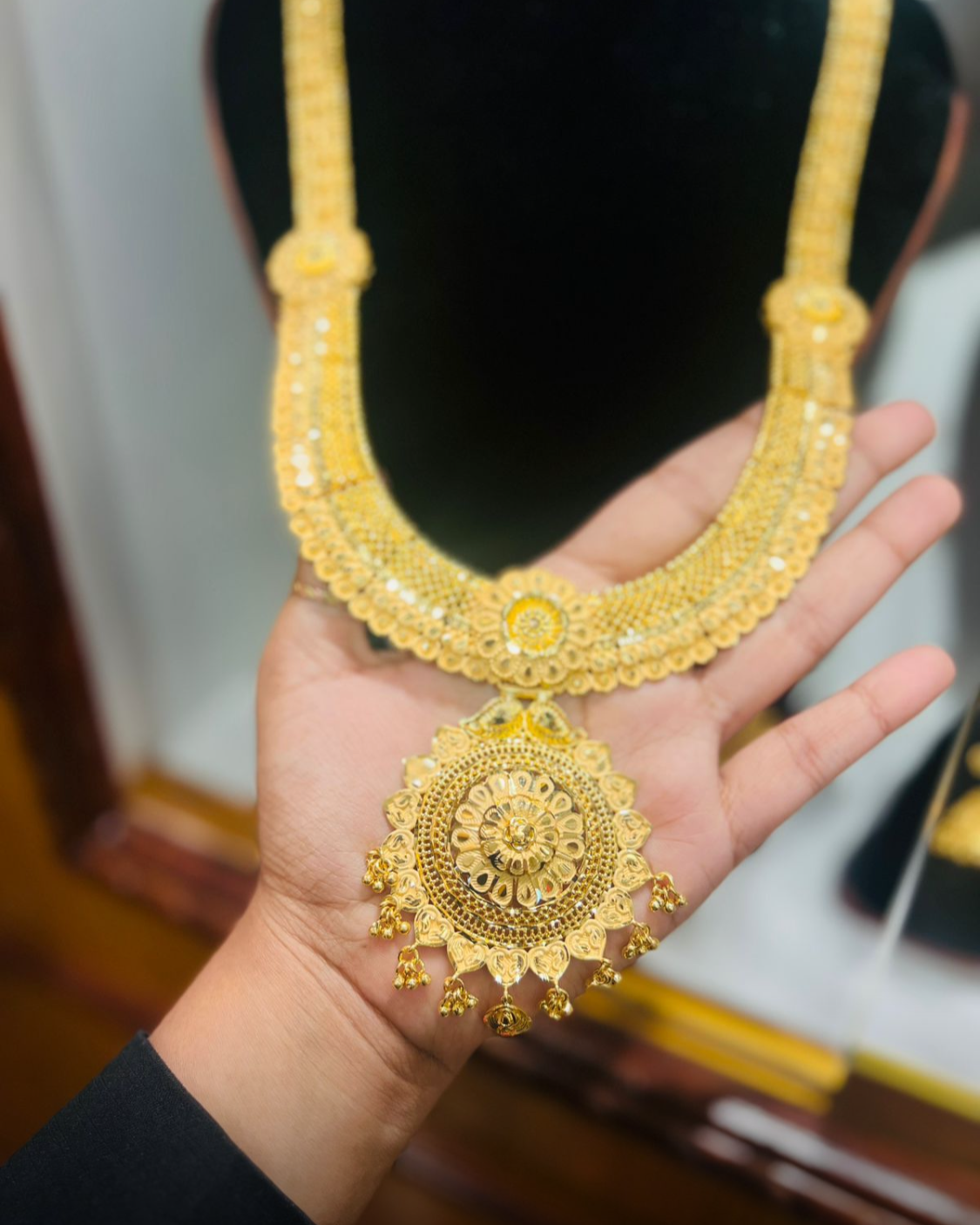 22K Gold Plated Bridal Shita Necklace Set | Bridal Wedding Jewelry Mirpur Jewelry City