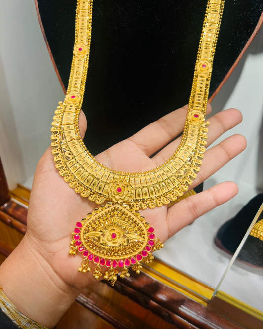 22K Gold Plated Bridal Shita Necklace Set | Bridal Wedding Jewelry Mirpur Jewelry City