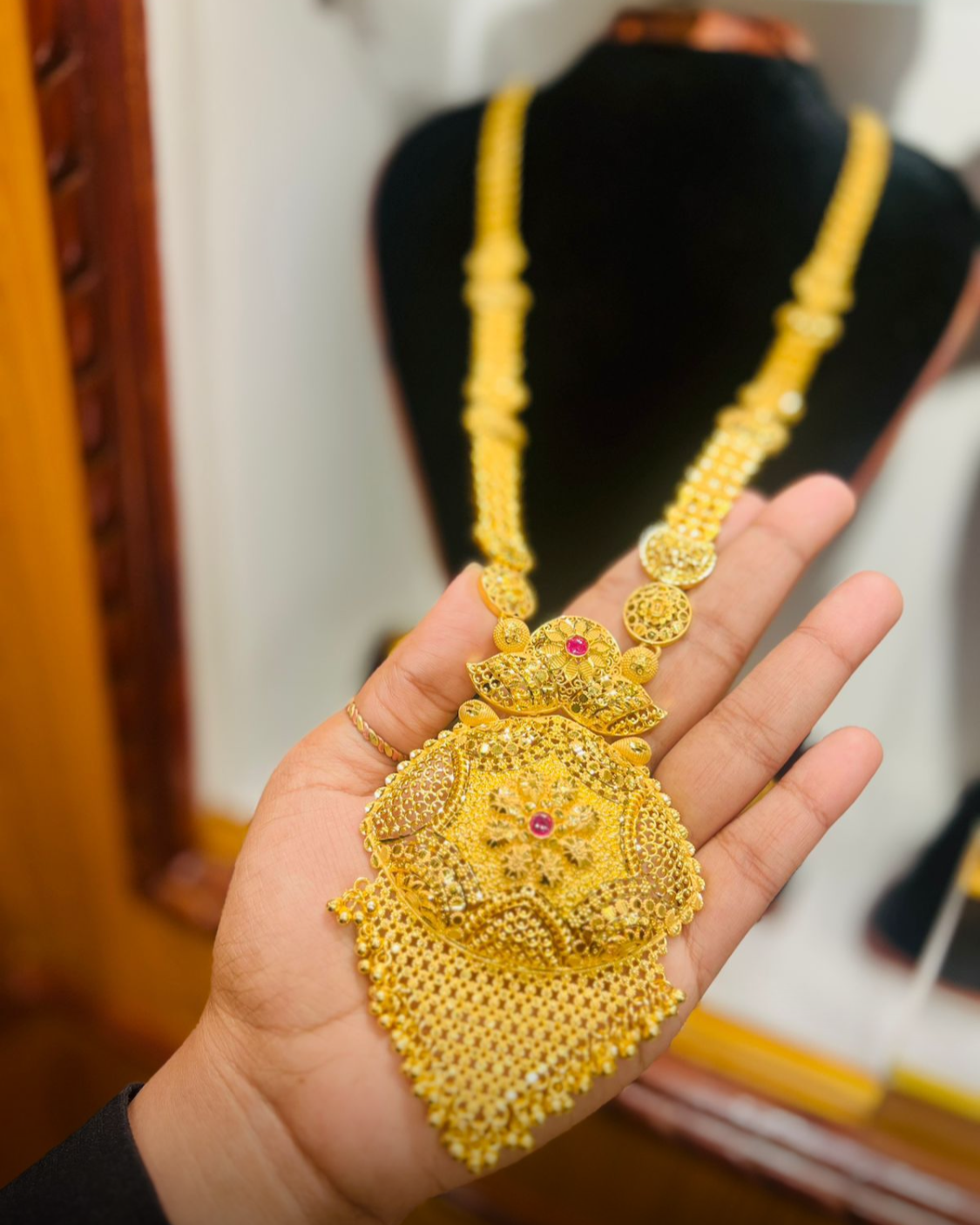 22K Gold Plated Bridal Shita Necklace Set | Bridal Wedding Jewelry Mirpur Jewelry City