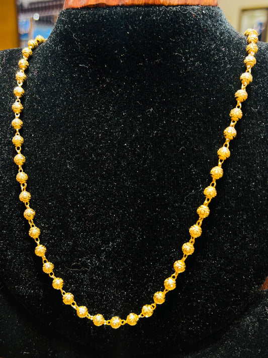 Shining Ball Chain – 22K Gold Polish, Stylish & Recolorable Mirpur Jewelry City