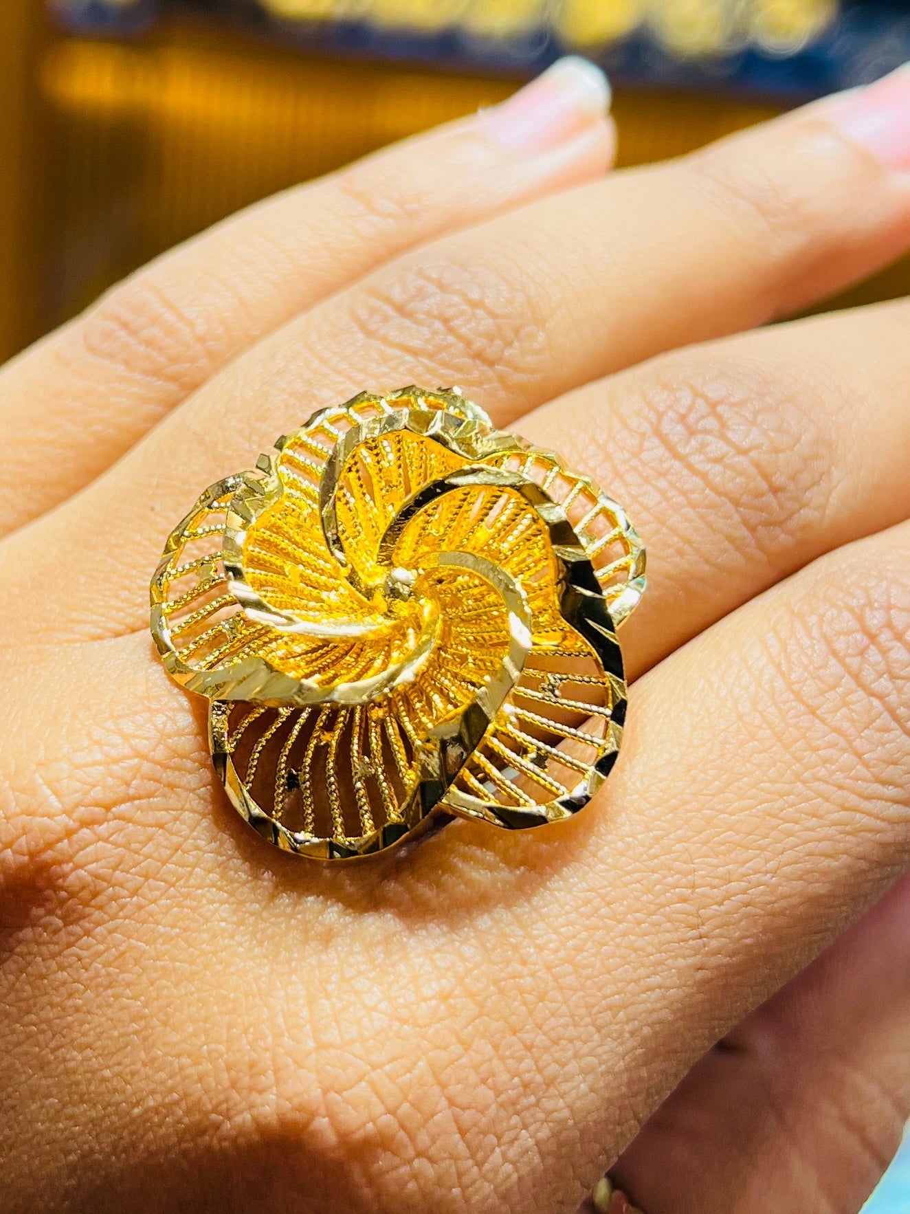 ✨ 22K Gold-Plated Elegant Ring for Women Mirpur Jewelry City