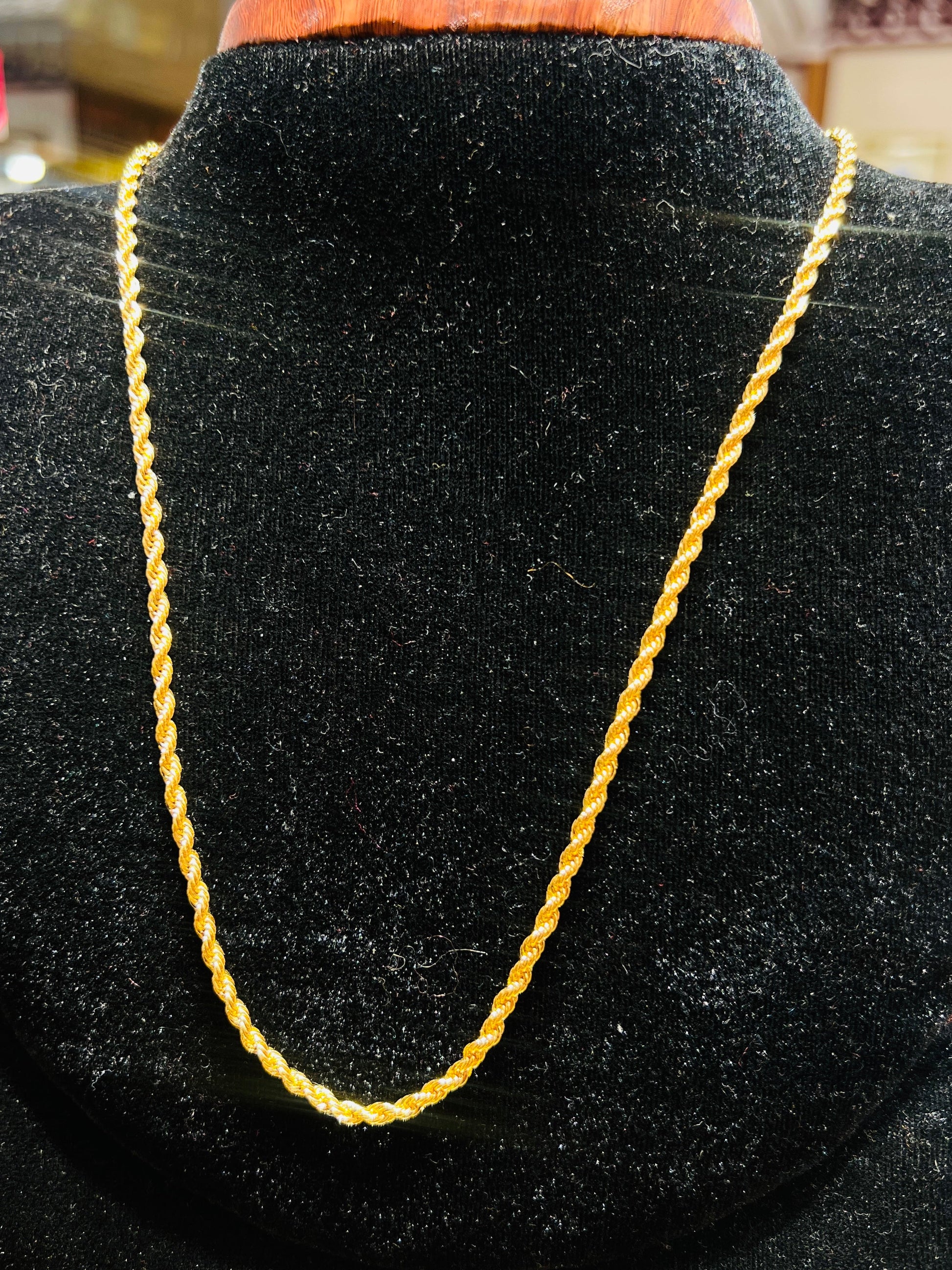 Lightweight 22K Gold Polish Dori Chain Mirpur Jewelry City