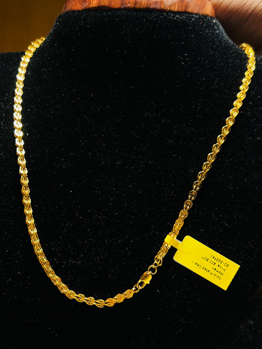 Lightweight 22K Gold Polish Chain Mirpur Jewelry City
