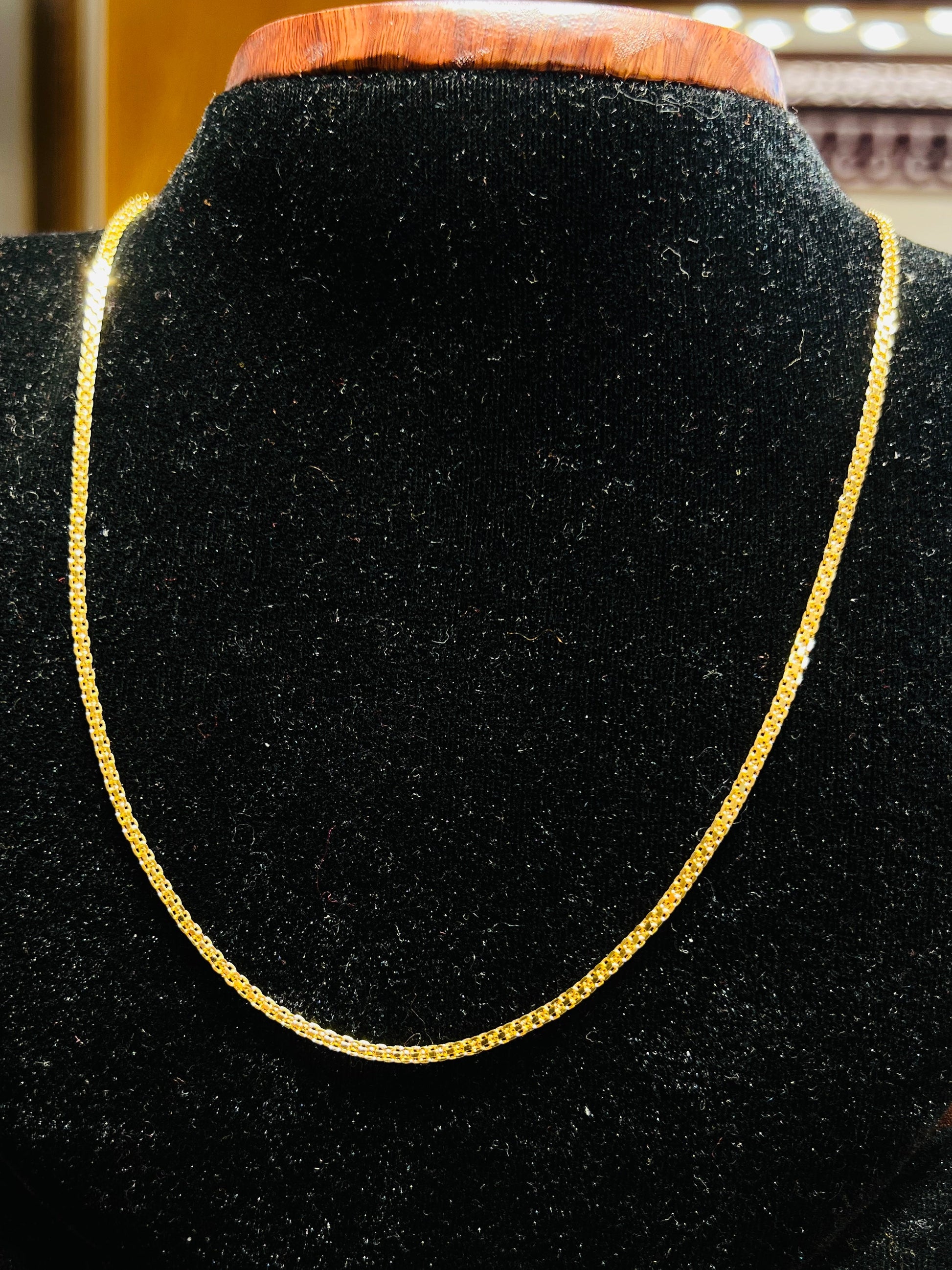 Lightweight 22K Gold Polish Chain Mirpur Jewelry City