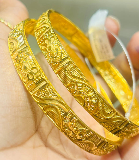 Party Wear 22K Gold Polish Churi (1 Pair) Mirpur Jewelry City