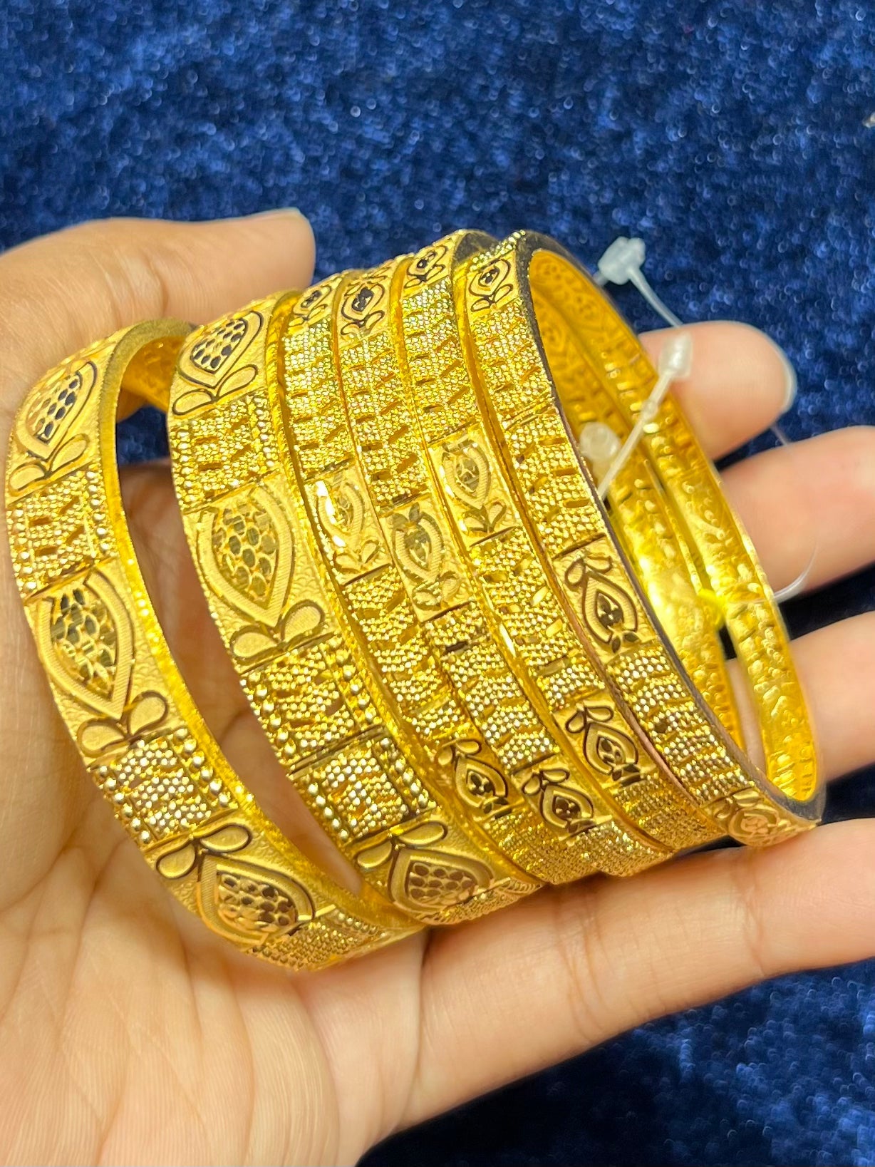 Gold Plated Heritage Churi Set – Timeless Antique Finish Bangles Mirpur Jewelry City