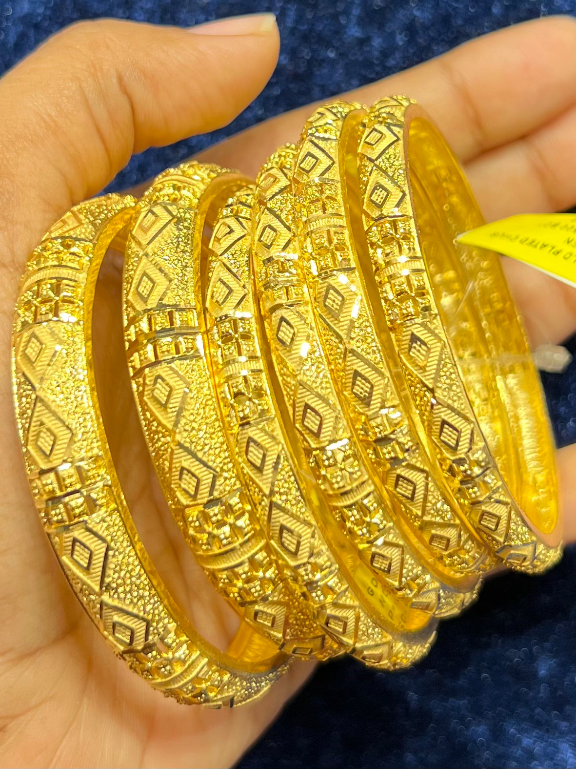 Premium Gold Plated Churi Set – Fine Detailed Designer Bangles Mirpur Jewelry City