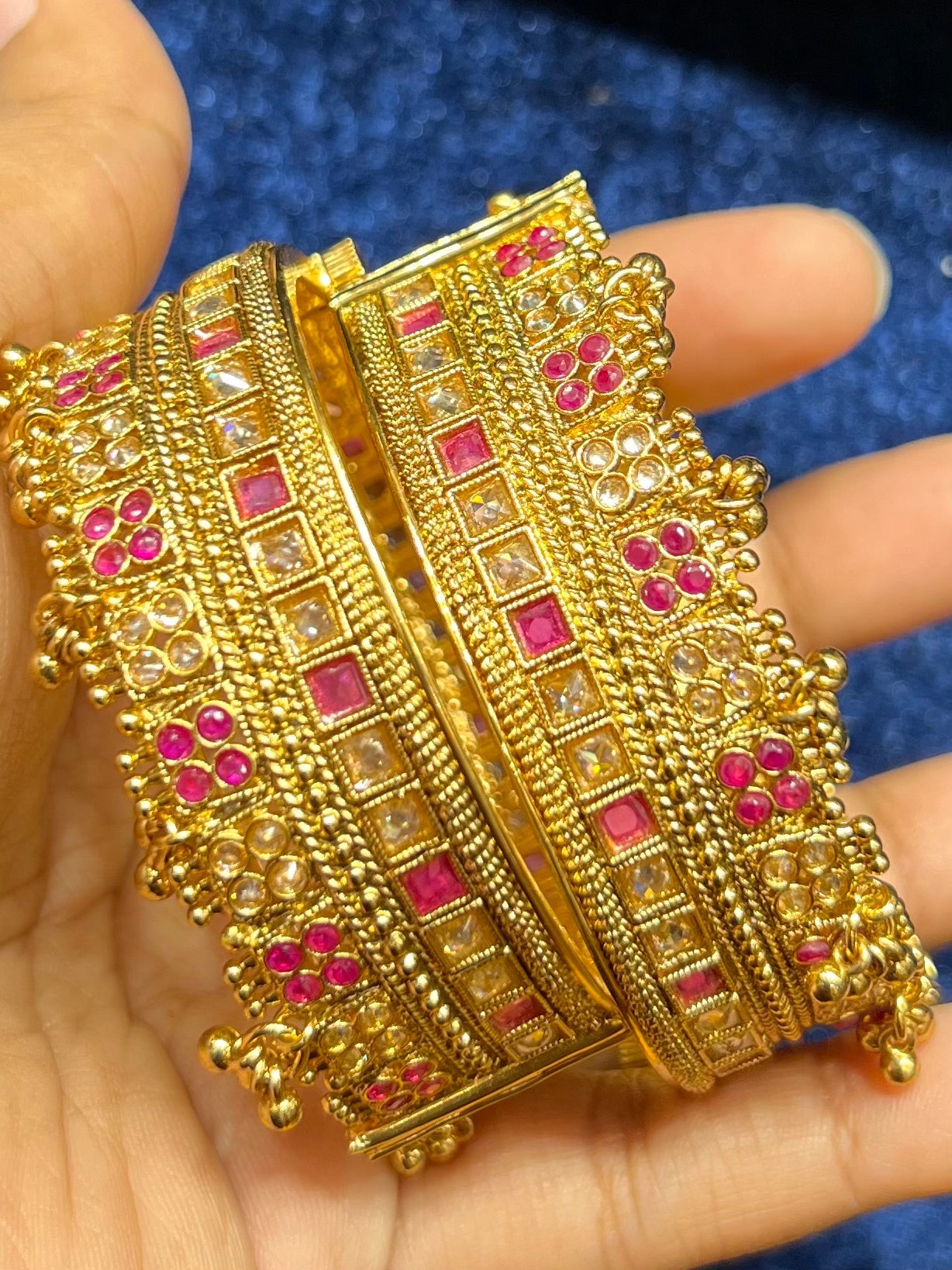 Luxury Gold Plated Chur Bangles – Festive Wear Traditional Jewelry Mirpur Jewelry City