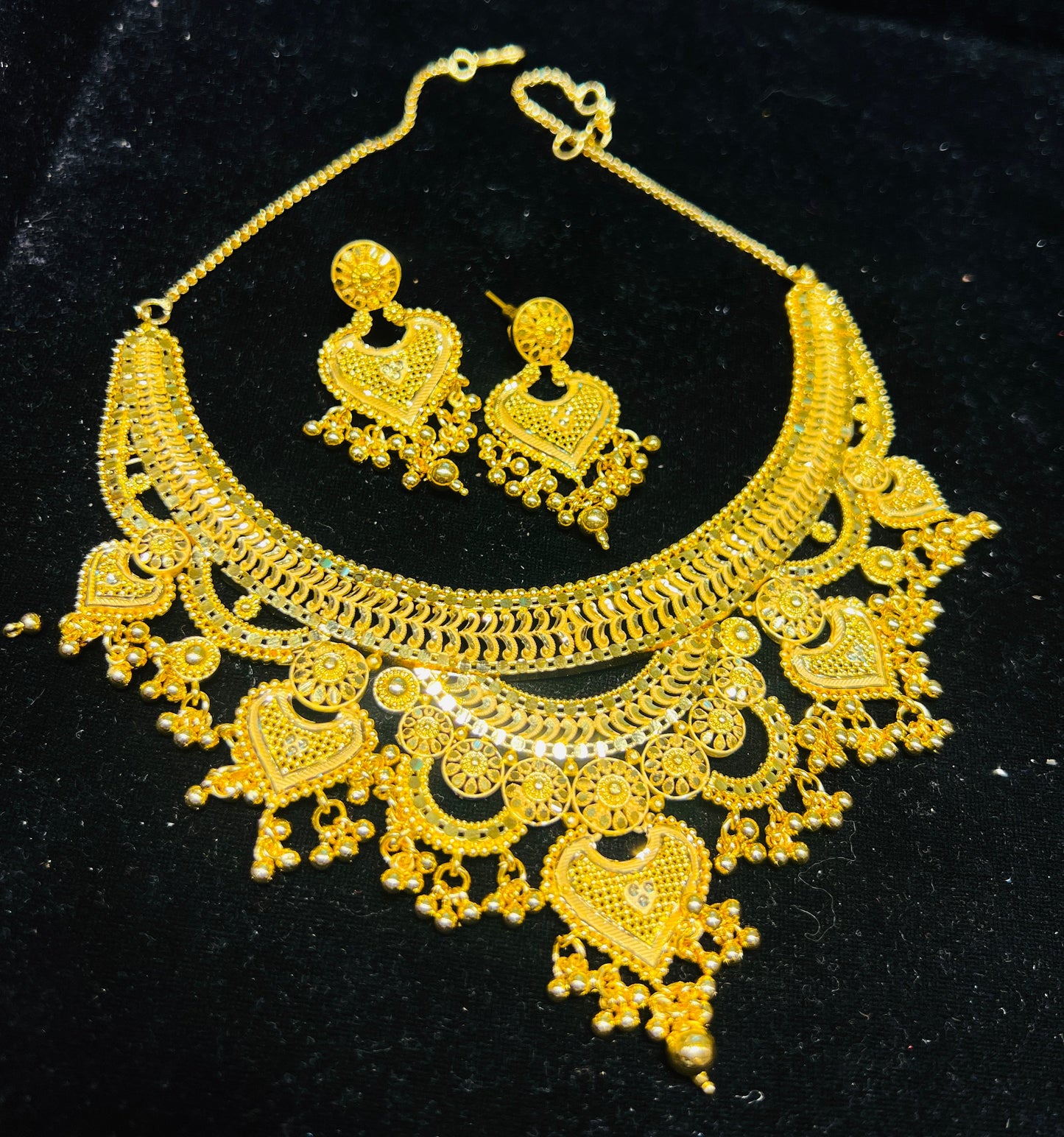 22K Gold Polish Necklace | Premium Real Gold Look Mirpur Jewelry City