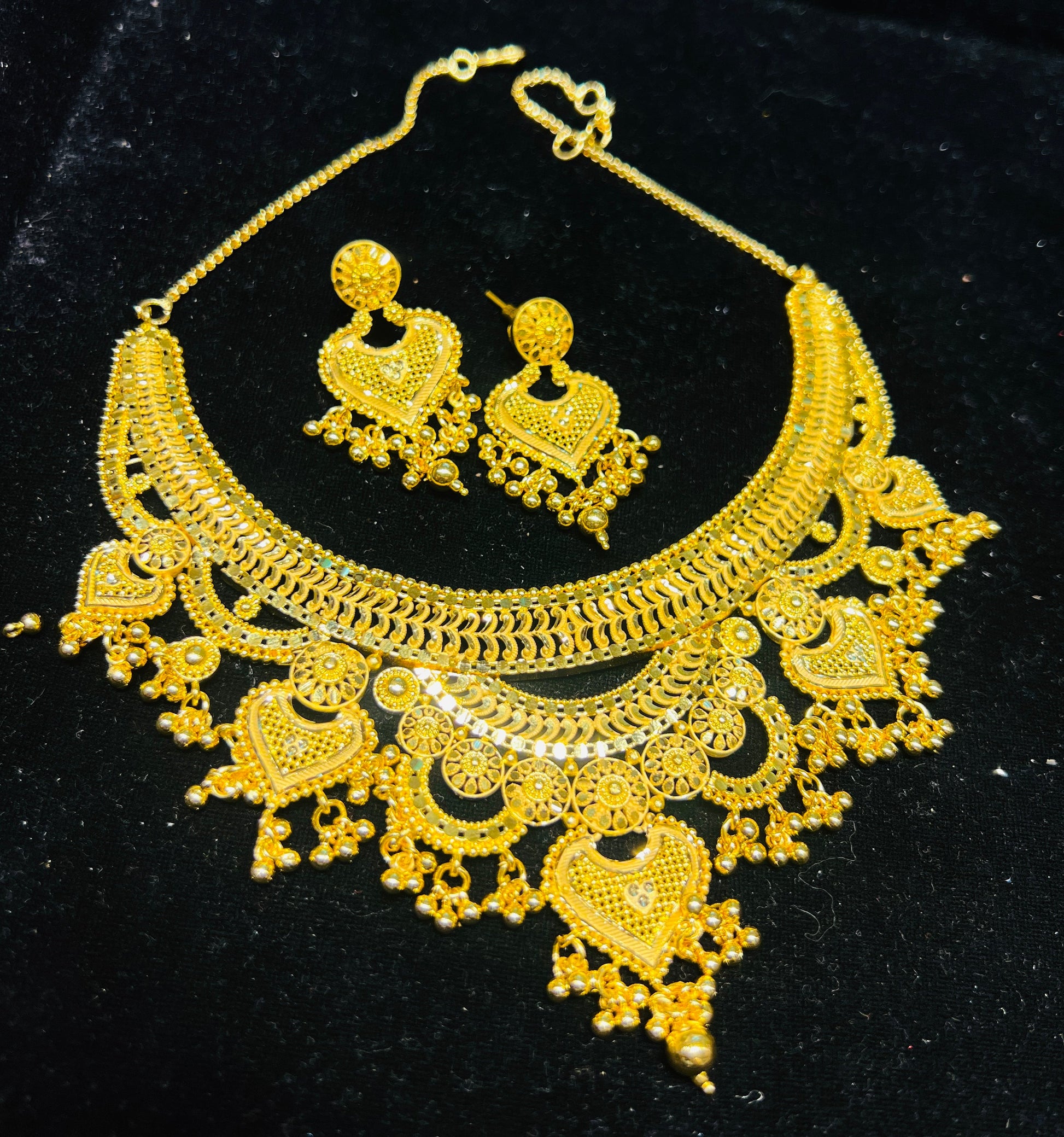 22K Gold Polish Necklace | Premium Real Gold Look Mirpur Jewelry City
