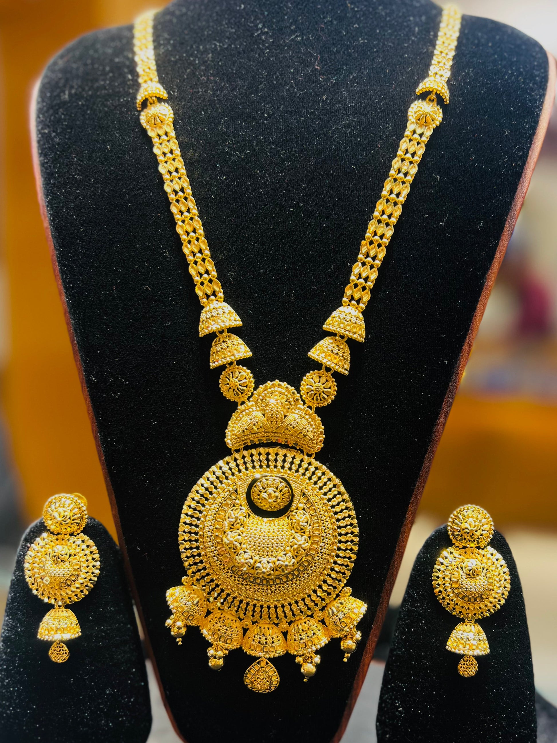 Royal Shita Har Necklace – 22K Gold Polish | Elegant Traditional Jewellery Mirpur Jewelry City
