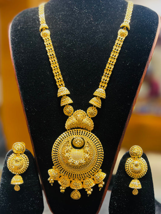 Royal Shita Har Necklace – 22K Gold Polish | Elegant Traditional Jewellery Mirpur Jewelry City