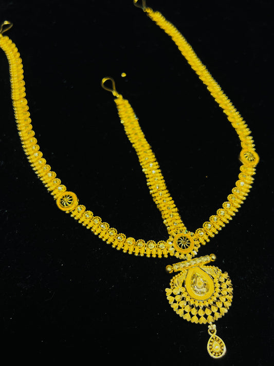 Tyra Bridal Matha Patti – Elegant Gold Polish Ornament Mirpur Jewelry City