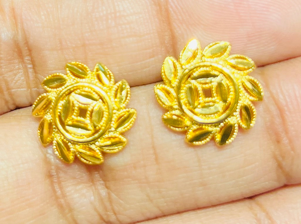 Trendy Gold-Plated Ear Tops – Perfect for Daily Wear Mirpur Jewelry City