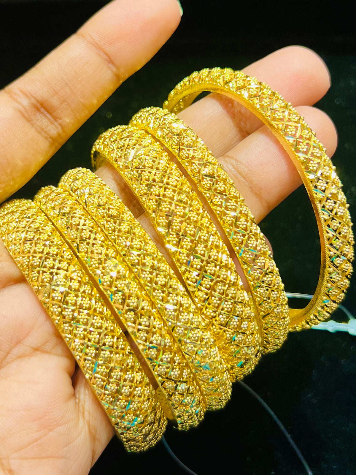 Royal Look Gold Plated Churi Set – Elegant Ethnic Bangle Design Mirpur Jewelry City