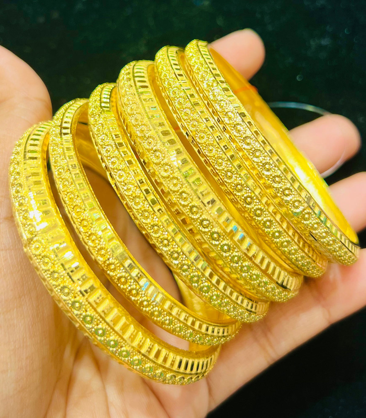 Elegant Gold Plated Bangles Set – Classic Churi Design for Women Mirpur Jewelry City