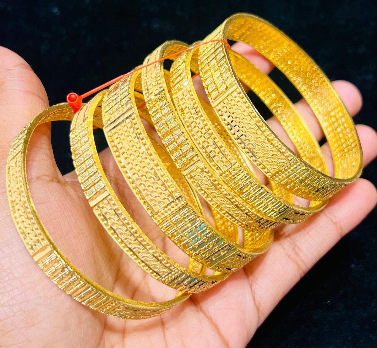 Royal Look Gold Plated Churi Set – Elegant Ethnic Bangle Design Mirpur Jewelry City