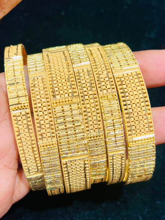 Gold Plated Bridal Churi Set – Ornate Traditional Bangles for Weddings Mirpur Jewelry City