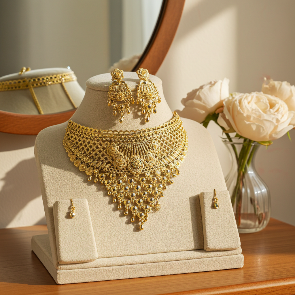 Chokher Necklace – Elegant Eye Design | Premium Traditional Jewellery Mirpur Jewelry City