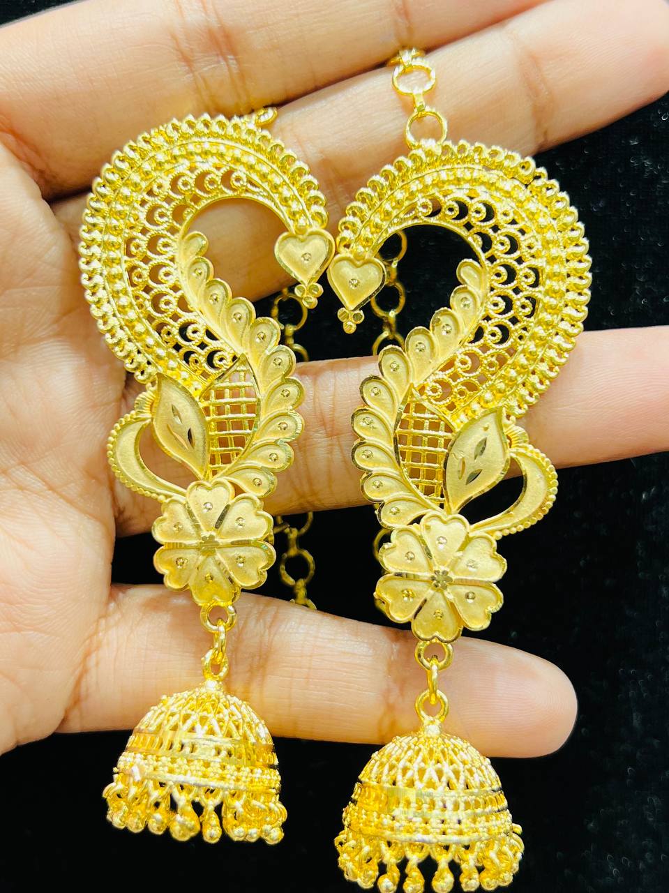 Luxury Moyur Jhumka – Traditional Royal Look